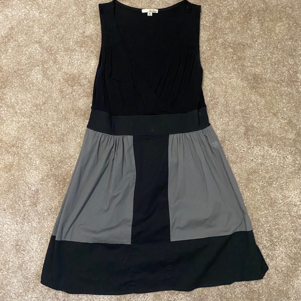 Grey & Black Colorblock dress jersey top